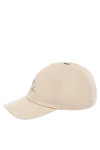 Loro Piana Polyester cap for men beige - brand logo. 100% polyester. Country of manufacture: Italy. Care: specialized cleaning - photo 3