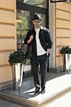 Loro Piana Брюки мужские синие из льна и шелка - 59% лен, 41% шелк. пуговица, молния. два боковых, два задних кармана. Страна производитель: Италия. Уход: специализированная чистка - фото 7