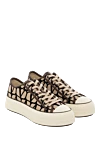 Valentino Beige men's sneakers made of textile. - pattern pattern. 32% cotton, 31% polyester, 37% viscose. Closure: laces. Country of manufacture: Italy. Care: specialized cleaning - photo 3