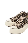 Valentino Beige men's sneakers made of textile. - pattern pattern. 32% cotton, 31% polyester, 37% viscose. Closure: laces. Country of manufacture: Italy. Care: specialized cleaning - photo 5