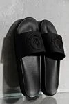 Moncler Blue elastodine slippers for men - brand logo. 100% elastodin. Country of manufacture: Italy. Care: specialized cleaning - photo 7