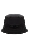 Moncler Panama hat made of cotton for women black - 100% natural cotton. Country of manufacture: Italy. Care: specialized cleaning - photo 1