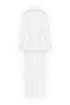 MSGM White women's suit with trousers made of linen and viscose. - 56% linen, 44% viscose. belt. two side pockets. Country of manufacture: Italy. Care: specialized cleaning - photo 7