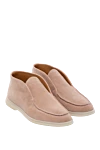 Fleur de Paris Women's pink suede loafers - contrast sole. 100% suede. Country of manufacture: Italy. Care: specialized cleaning - photo 3