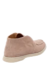 Women's pink suede loafers Fleur de Paris - contrast sole. 100% suede. Country of manufacture: Italy. Care: specialized cleaning - photo 4