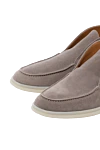 Fleur de Paris Women's beige suede loafers - contrast sole. 100% suede. Country of manufacture: Italy. Care: specialized cleaning - photo 5