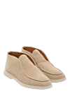 Fleur de Paris Women's beige suede loafers - contrast sole. 100% suede. Country of manufacture: Italy. Care: specialized cleaning - photo 3