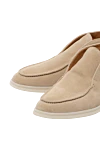 Fleur de Paris Women's beige suede loafers - contrast sole. 100% suede. Country of manufacture: Italy. Care: specialized cleaning - photo 5