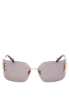 Miu Miu Sunglasses for women, yellow, metal - brand logo. metal. purple. Country of manufacture: Italy. Care: specialized cleaning - photo 1