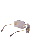 Sunglasses for women, yellow, metal Miu Miu - brand logo. metal. purple. Country of manufacture: Italy. Care: specialized cleaning - photo 4