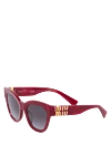 Miu Miu Women's red plastic sunglasses - brand logo. gradient lenses. plastic. black. Country of manufacture: Italy. Care: specialized cleaning - photo 3
