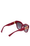 Women's red plastic sunglasses Miu Miu - brand logo. gradient lenses. plastic. black. Country of manufacture: Italy. Care: specialized cleaning - photo 4