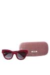 Miu Miu Women's red plastic sunglasses - brand logo. gradient lenses. plastic. black. Country of manufacture: Italy. Care: specialized cleaning - photo 5