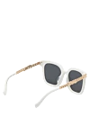 Women's white sunglasses with logo Miu Miu - brand logo. plastic. black. Country of manufacture: Italy. Care: specialized cleaning - photo 4