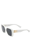 Miu Miu Women's white sunglasses with logo - brand logo. plastic. black. Country of manufacture: Italy. Care: specialized cleaning - photo 3