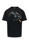 Palm Angels Men's black cotton T-shirt - brand logo. 100% cotton. Country of manufacture: Italy. Care: specialized cleaning - photo 1