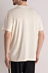 Beige cotton T-shirt for men Palm Angels - brand logo. 100% cotton. Country of manufacture: Italy. Care: specialized cleaning - photo 4