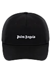 Palm Angels Men's black cotton cap - brand logo. 100% cotton. Country of manufacture: Italy. Care: specialized cleaning - photo 1