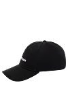 Palm Angels Men's cotton cap black - brand logo. 100% cotton. Country of manufacture: Italy. Care: specialized cleaning - photo 3