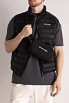 Black polyamide bag Palm Angels - brand logo. 100% polyamide. Closure: zipper. Country of manufacture: Italy. Care: specialized cleaning - photo 2