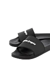 Palm Angels Men's black rubber flip flops with logo - brand logo. 100% rubber. Country of manufacture: Italy. Care: specialized cleaning - photo 5