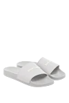 Palm Angels Flip flops with gray black men's - brand logo. 100% rubber. Country of manufacture: Italy. Care: specialized cleaning - photo 3