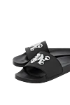 Palm Angels Men's black rubber flip flops with logo - brand logo. 100% rubber. Country of manufacture: Italy. Care: specialized cleaning - photo 5