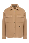 Palm Angels Beige men's jacket made of wool - 100% wool . Closure: buttons. two chest pockets. Country of manufacture: Italy. Care: specialized cleaning - photo 1