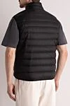 Black men's vest made of polyamide Palm Angels - Decor: brand logo. Composition: 100% polyamide. Closure: zipper. Pockets: two side. Country of manufacture: Italy. Care: specialized cleaning - photo 4