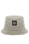 Stone Island Panama hat made of nylon men's gray - brand logo. 100% nylon. Country of manufacture: Italy. Care: specialized cleaning - photo 1