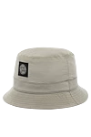 Stone Island Panama hat made of nylon men's gray - brand logo. 100% nylon. Country of manufacture: Italy. Care: specialized cleaning - photo 3