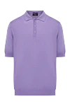 Svevo Men's purple silk polo - 100% silk. Closure: buttons. Country of manufacture: Italy. Care: specialized cleaning - photo 1