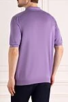 Men's purple silk polo Svevo - 100% silk. Closure: buttons. Country of manufacture: Italy. Care: specialized cleaning - photo 4