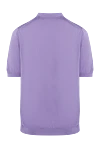 Men's purple silk polo Svevo - 100% silk. Closure: buttons. Country of manufacture: Italy. Care: specialized cleaning - photo 6