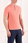 Kiton Men's pink cotton polo - 100% cotton. Country of manufacture: Italy. Care: specialized cleaning - photo 3