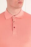 Kiton Men's pink cotton polo - 100% cotton. Country of manufacture: Italy. Care: specialized cleaning - photo 5