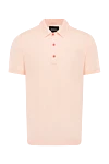 Kiton Men's pink cotton polo shirt - 100% cotton. Closure: buttons. Country of manufacture: Italy. Care: specialized cleaning - photo 1