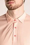 Kiton Men's pink cotton polo shirt - 100% cotton. Closure: buttons. Country of manufacture: Italy. Care: specialized cleaning - photo 5