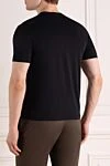 Men's black cotton T-shirt Kiton - brand slogan. 100% cotton. Country of manufacture: Italy. Care: specialized cleaning - photo 4