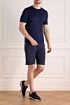 Blue men's T-shirt made of cotton Kiton - 100% cotton. Country of manufacture: Italy. Care: specialized cleaning - photo 2