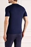 Blue men's T-shirt made of cotton Kiton - 100% cotton. Country of manufacture: Italy. Care: specialized cleaning - photo 4