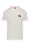 Kiton Men's white cotton T-shirt with logo - brand logo. 100% cotton. Country of manufacture: Italy. Care: specialized cleaning - photo 1