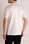 Men's white cotton T-shirt with print Kiton - abstract pattern. 100% cotton. Country of manufacture: Italy. Care: specialized cleaning - photo 4