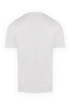 Men's white cotton T-shirt with a print Kiton - brand slogan. 100% cotton. Country of manufacture: Italy. Care: specialized cleaning - photo 6