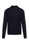 Svevo Long-sleeved wool sweater for men black - stand collar. 100% wool. Country of manufacture: Italy. Care: specialized cleaning - photo 1