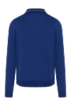 Blue long sleeve men's polo with zipper Svevo - 100% wool. Closure: zipper. Country of manufacture: Italy. Care: specialized cleaning - photo 6