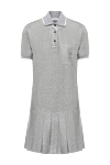 Brunello Cucinelli Gray knitted dress for women - melange. 55% linen, 27% cotton, 9% metallized thread. Closure: buttons. one chest pocket. Country of manufacture: Italy. Care: specialized cleaning - photo 1