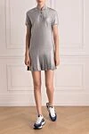 Gray knitted dress for women Brunello Cucinelli - melange. 55% linen, 27% cotton, 9% metallized thread. Closure: buttons. one chest pocket. Country of manufacture: Italy. Care: specialized cleaning - photo 2