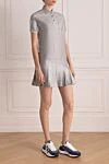 Brunello Cucinelli Gray knitted dress for women - melange. 55% linen, 27% cotton, 9% metallized thread. Closure: buttons. one chest pocket. Country of manufacture: Italy. Care: specialized cleaning - photo 3