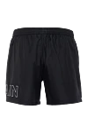 Men's black polyester beach shorts Balmain - brand logo. 100% polyester. Closure: drawstring. two side, two back pockets. Country of manufacture: Italy. Care: specialized cleaning - photo 6